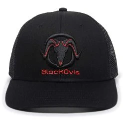 BlackOvis 6 Panel Logo Hat